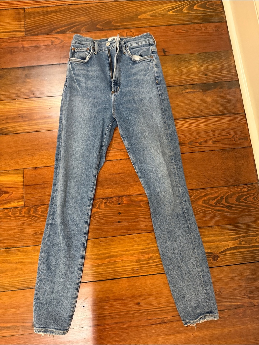 Agolde Light Blue High-Rise Skinny Jeans